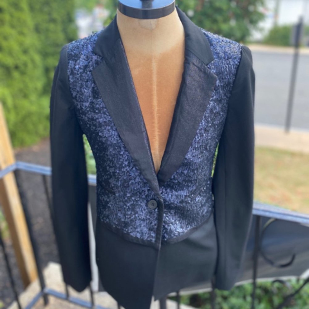 Elizabeth And James Sequin Tux Jacket - image 1